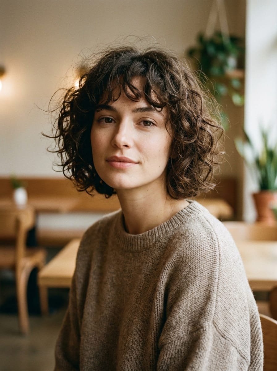 Curly French Bob - Lockige Bob Frisur